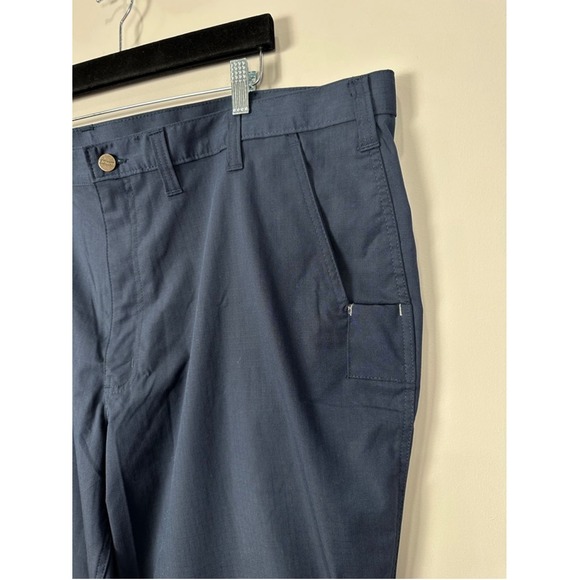Carhartt Mens Relaxed Fit Work Pants Navy Blue Size 46x32 Cargo Style - Picture 5 of 12